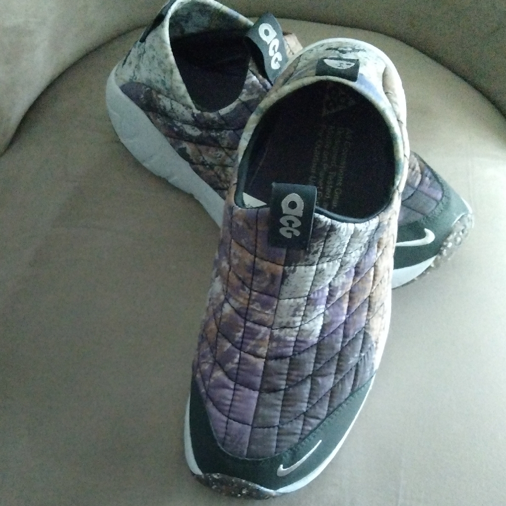 Nike ACG Women's Quilted Slip-On Athletic Shoes in Purple, Black, White